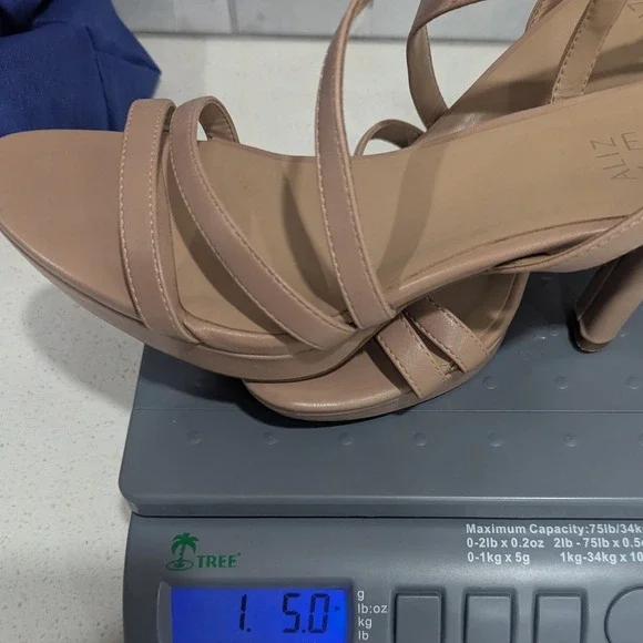 Naturalizer Brenta Sandals Women 10W Tan Strappy Slingback Heels - Picture 8 of 8